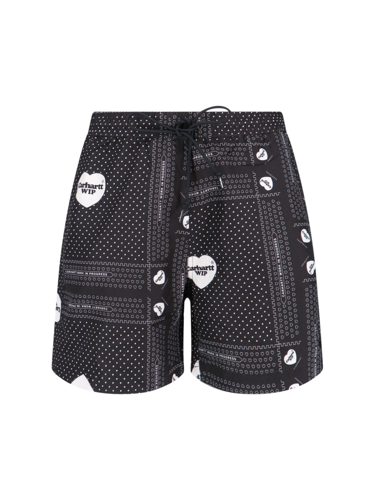 Shop Carhartt 'slater Swim Trunks' Swim Shorts In Black  
