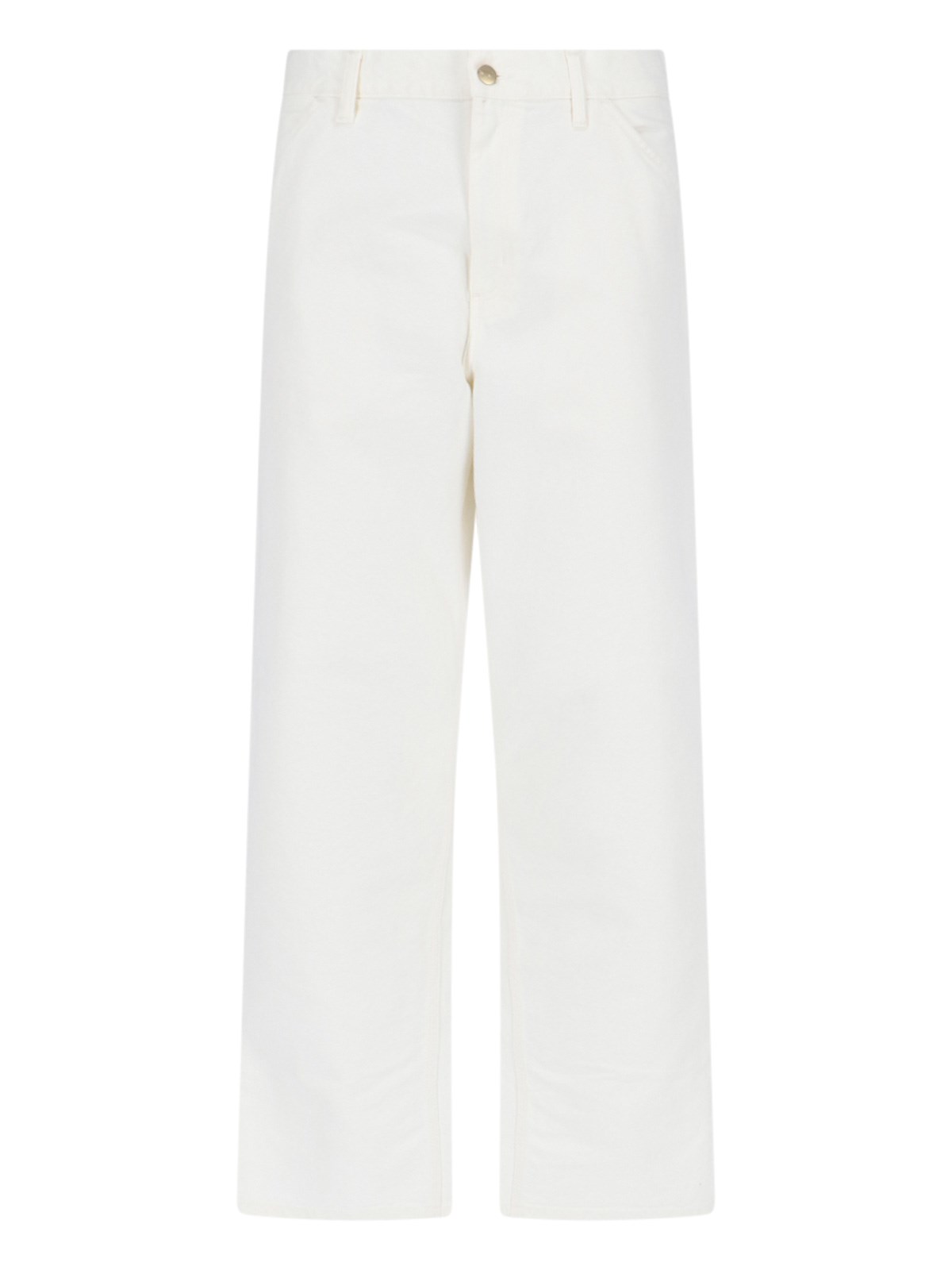 Shop Carhartt 'single Knee' Straight Pants In White