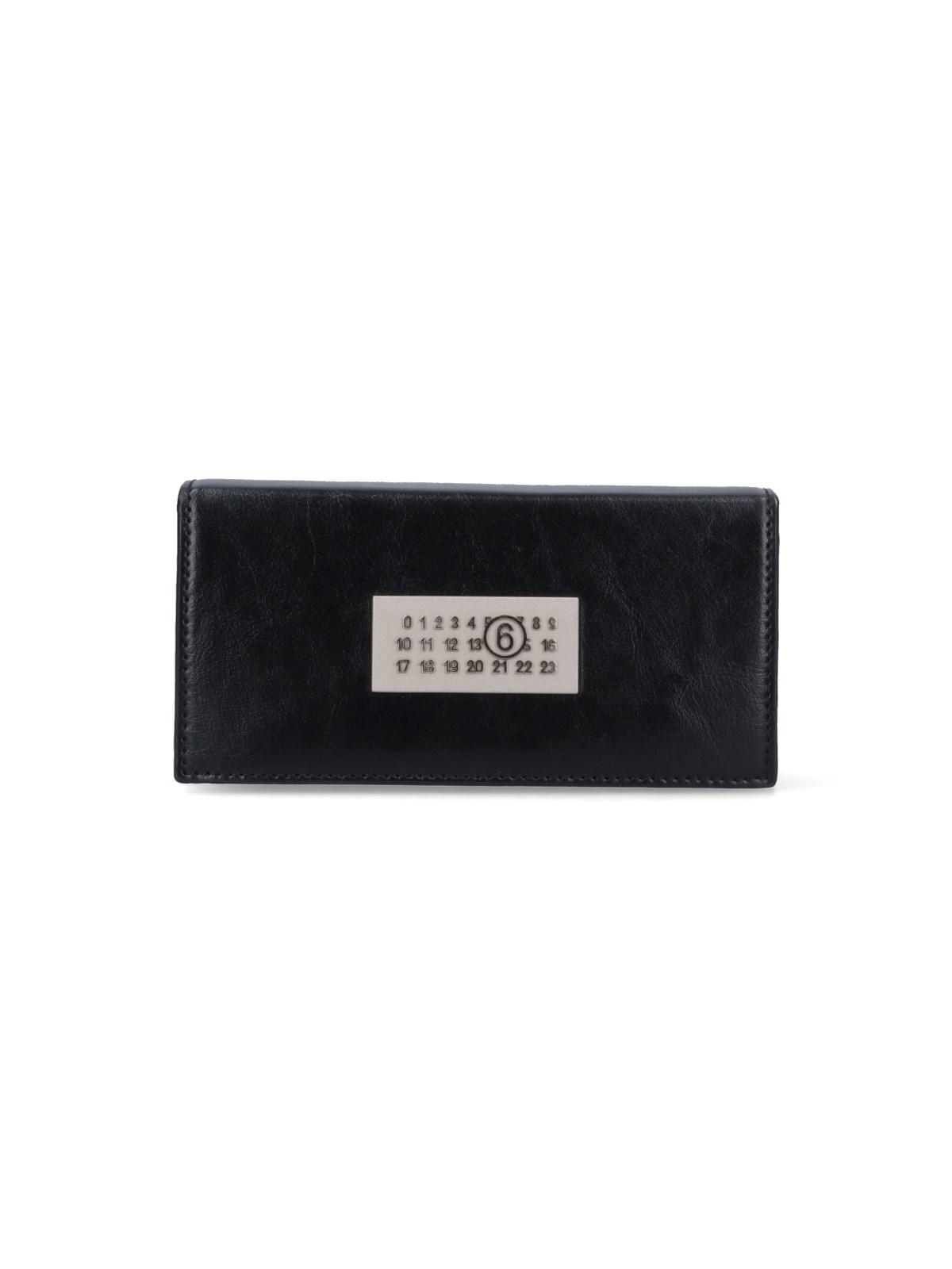 Shop Mm6 Maison Margiela 'numeric Chain' Wallet In Black  