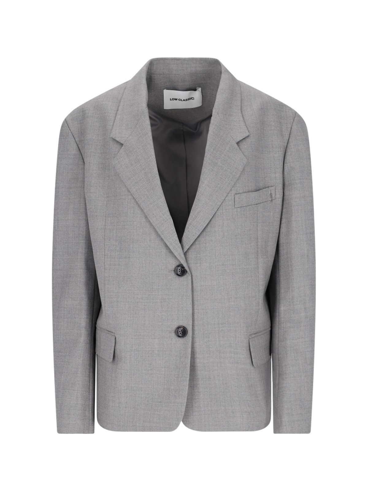 Shop Low Classic Single-breasted Blazer In Gray