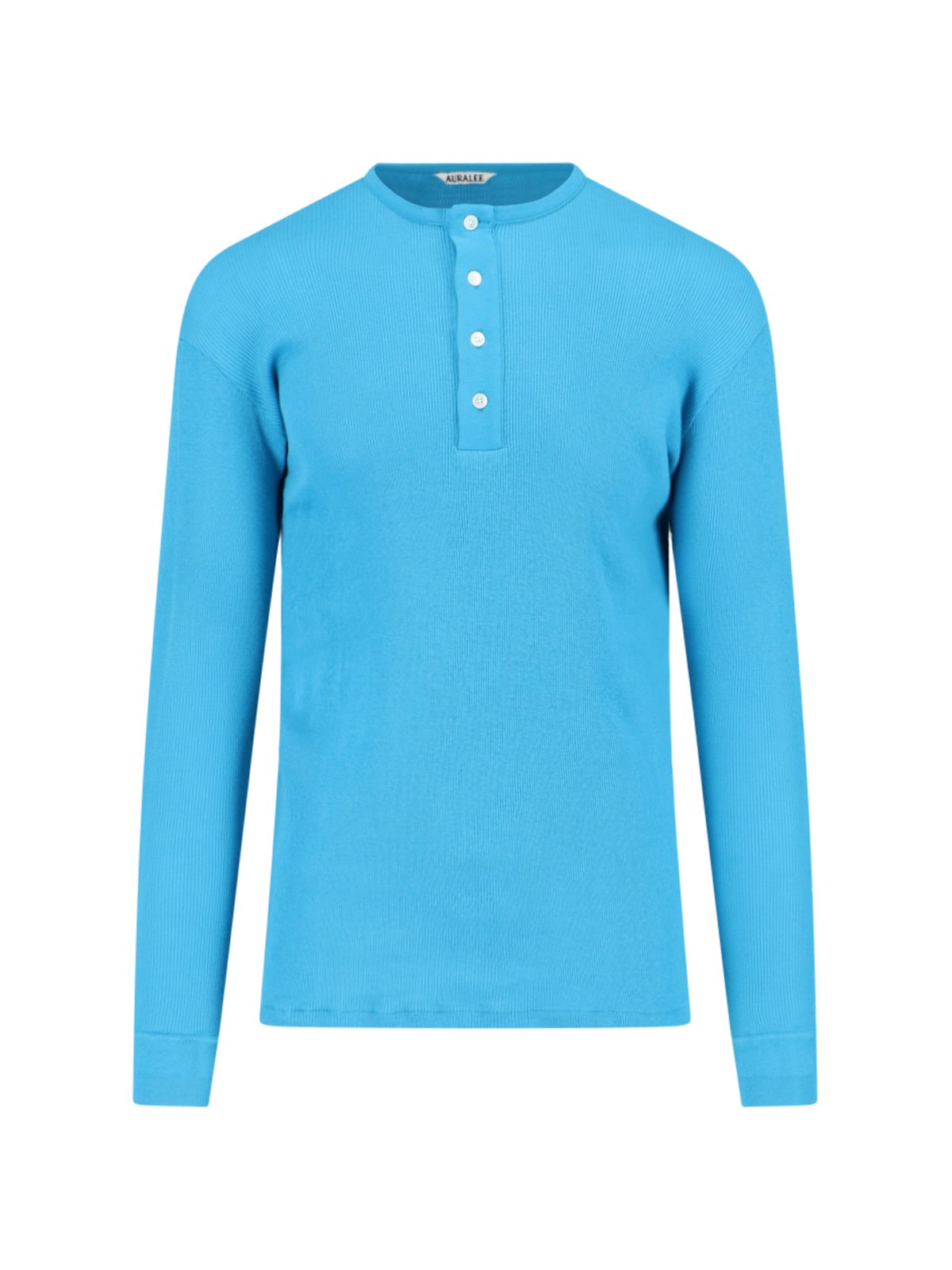 Shop Auralee Ribbed Sweater In Light Blue
