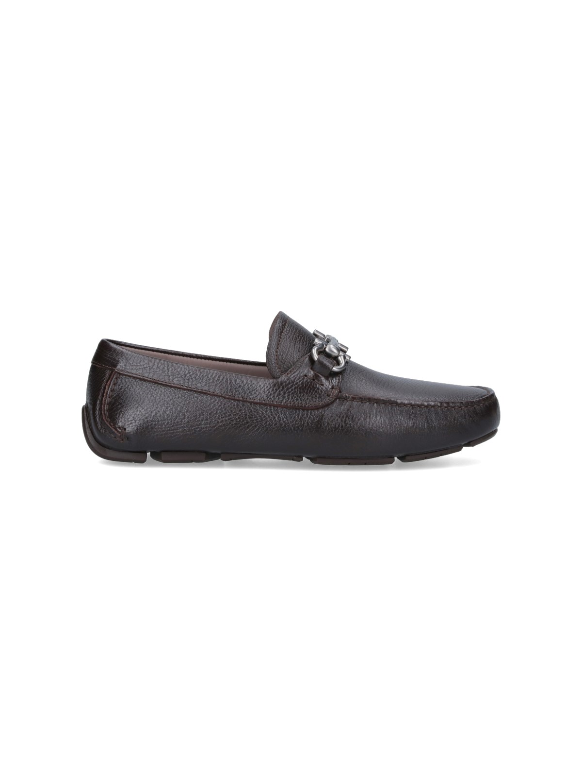 Shop Ferragamo 'driver' Loafers In Brown