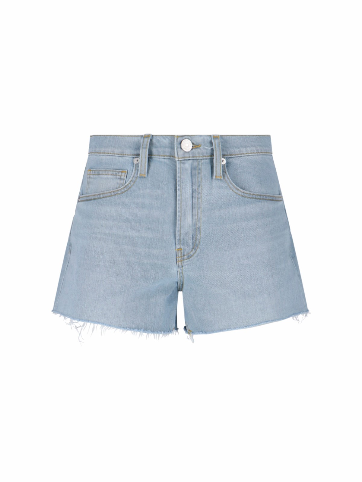 Shop Frame 'le Brigette' Shorts In Light Blue
