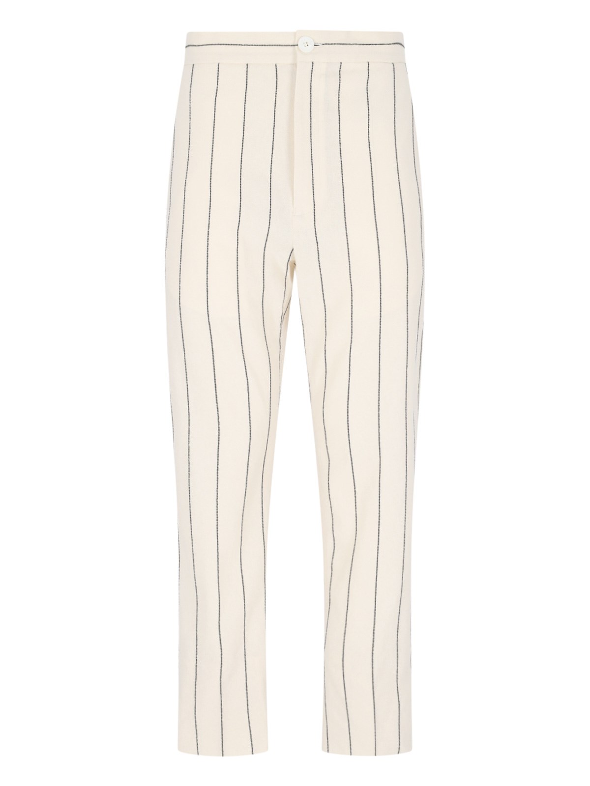 Shop Setchu Striped Pants In Cream
