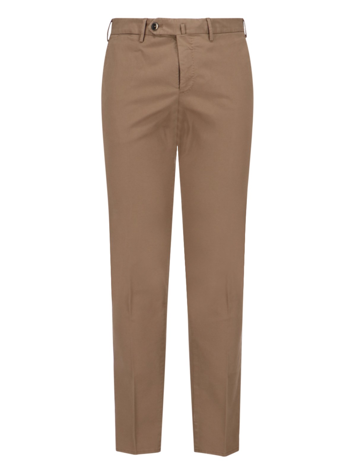 Shop Pt Torino Straight Trousers In Brown