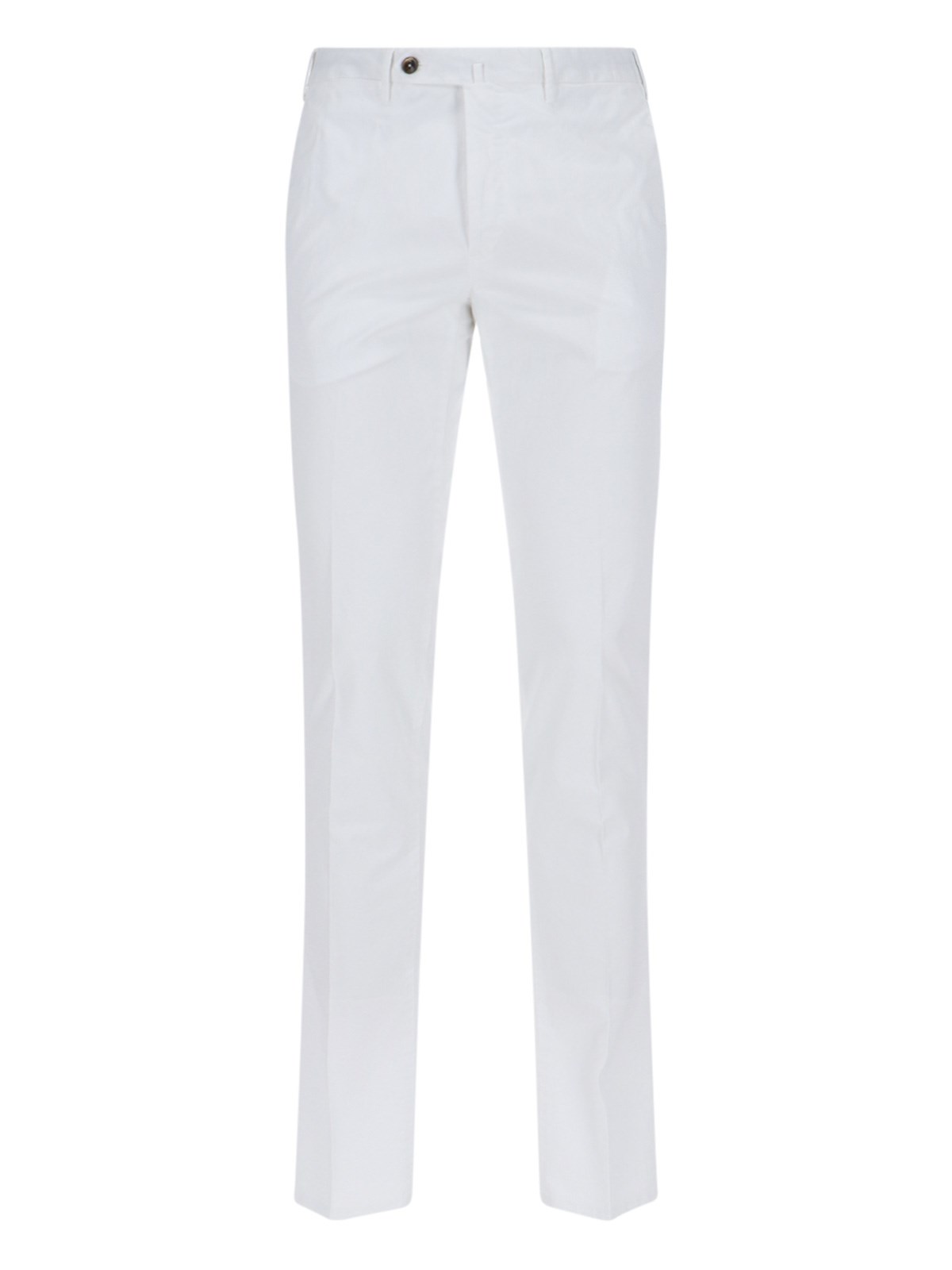 Shop Pt Torino Straight Trousers In White