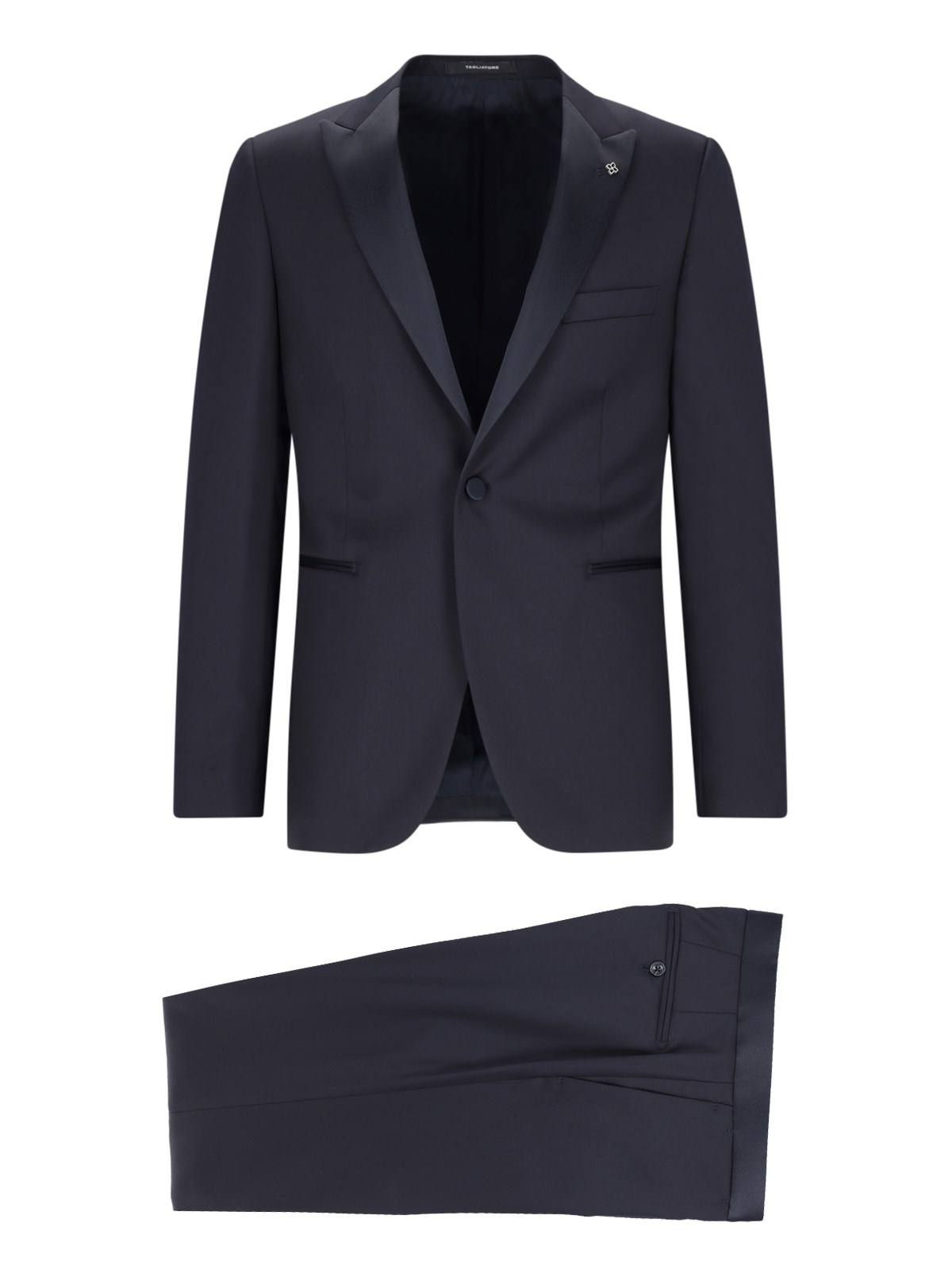 Tagliatore Single-breasted Suit With Vest In Blue