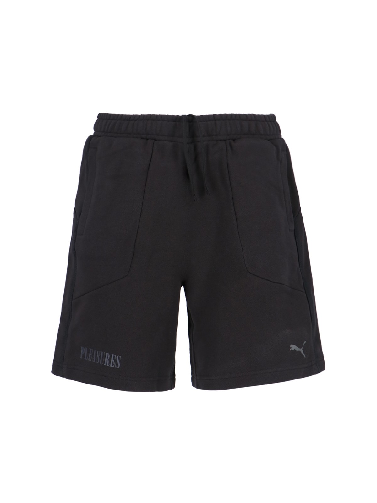 Shop Puma X Pleasures Logo Shorts In Black  