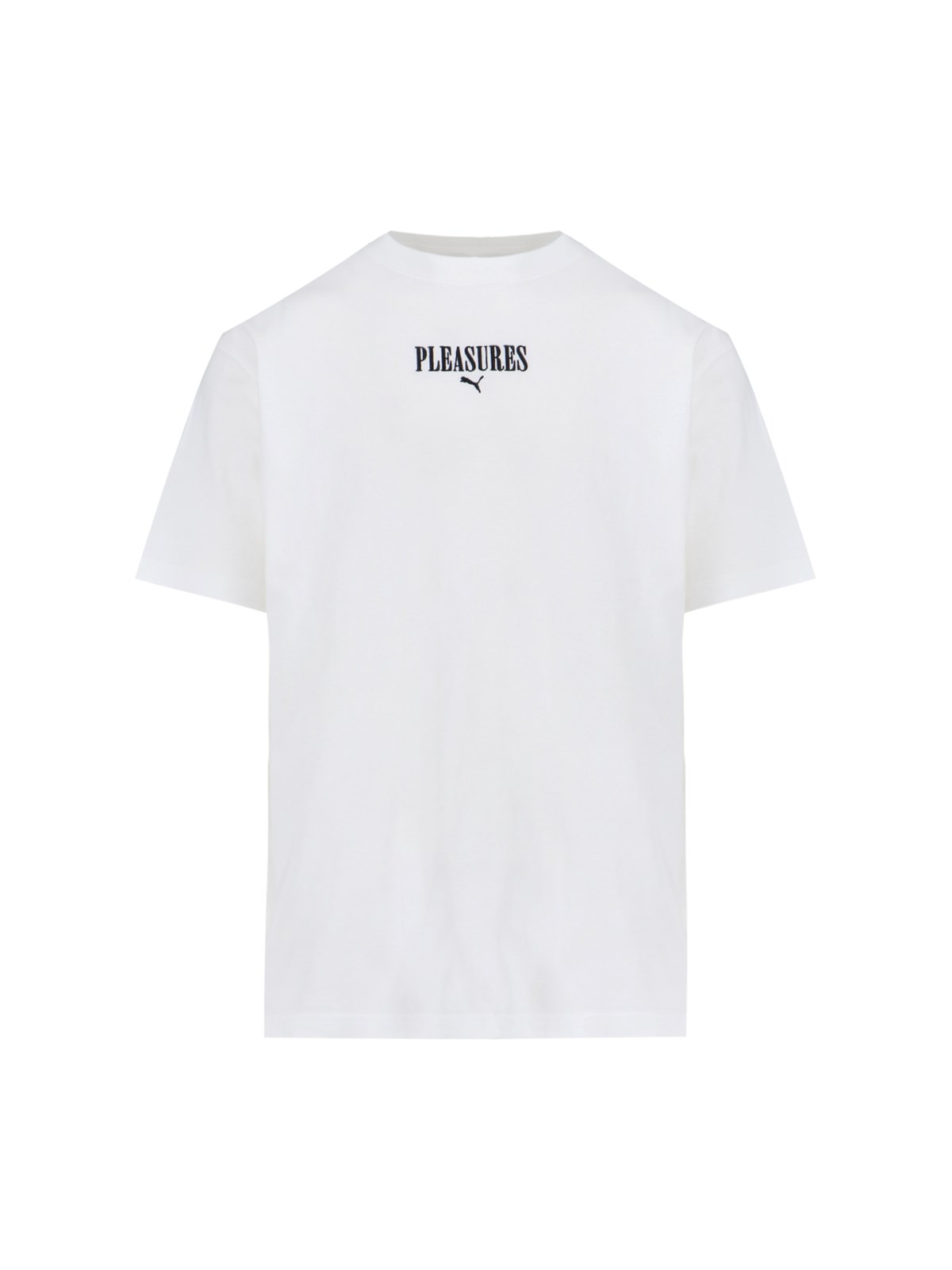 Shop Puma X Pleasures Logo T-shirt In White