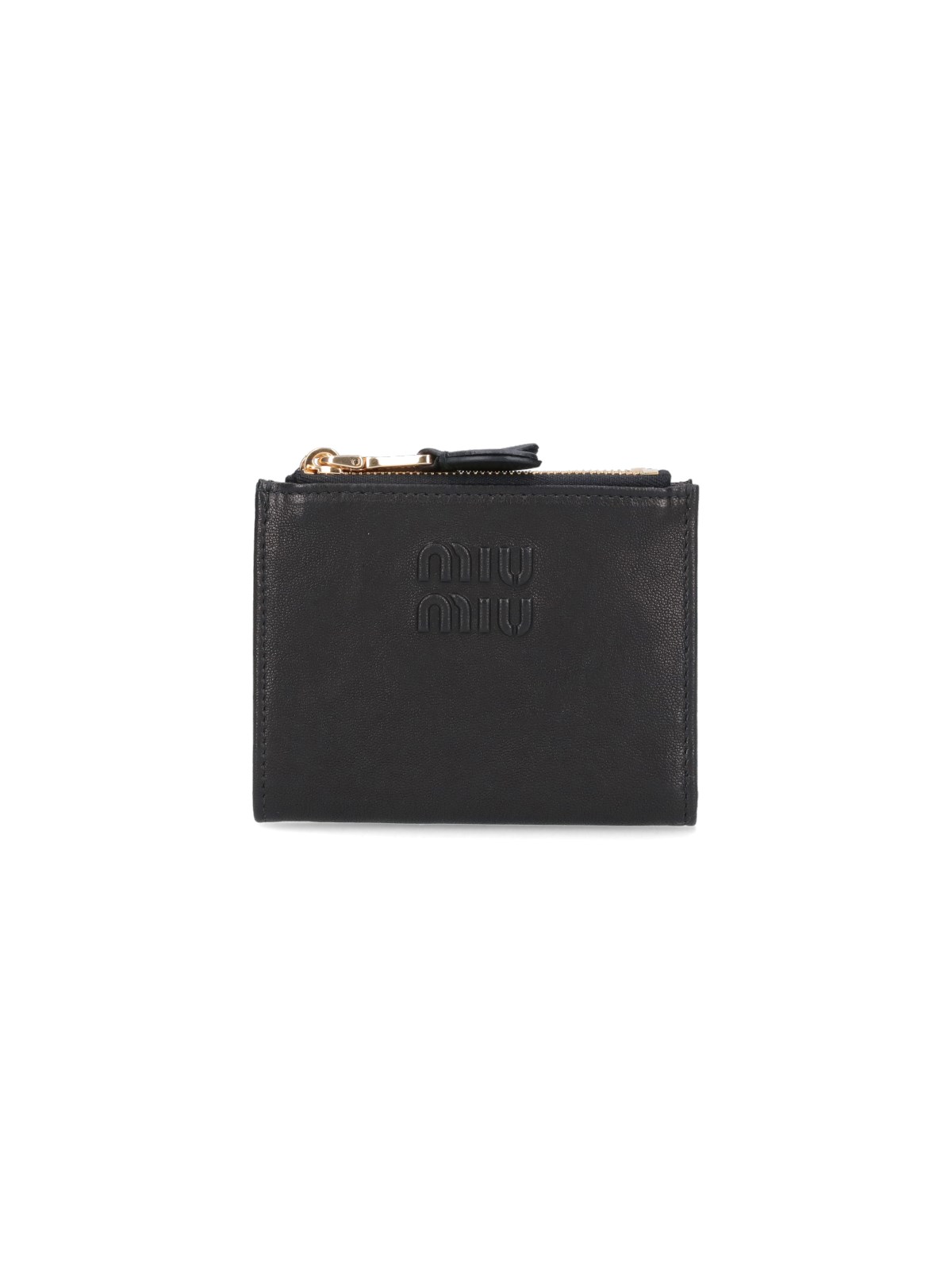 Miu Miu Small Logo Wallet In Black  