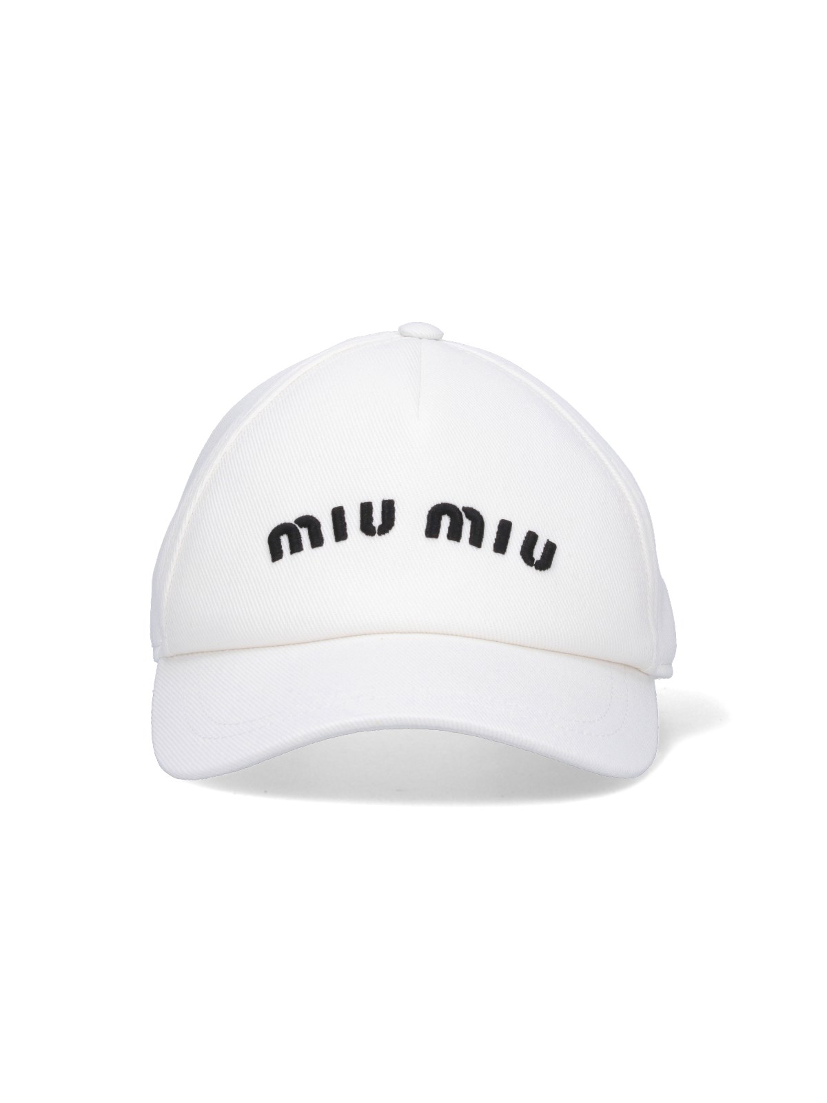 Shop Miu Miu Logo Baseball Cap In White