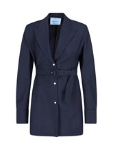 Prada Belt detail single-breasted jacket available on SUGAR