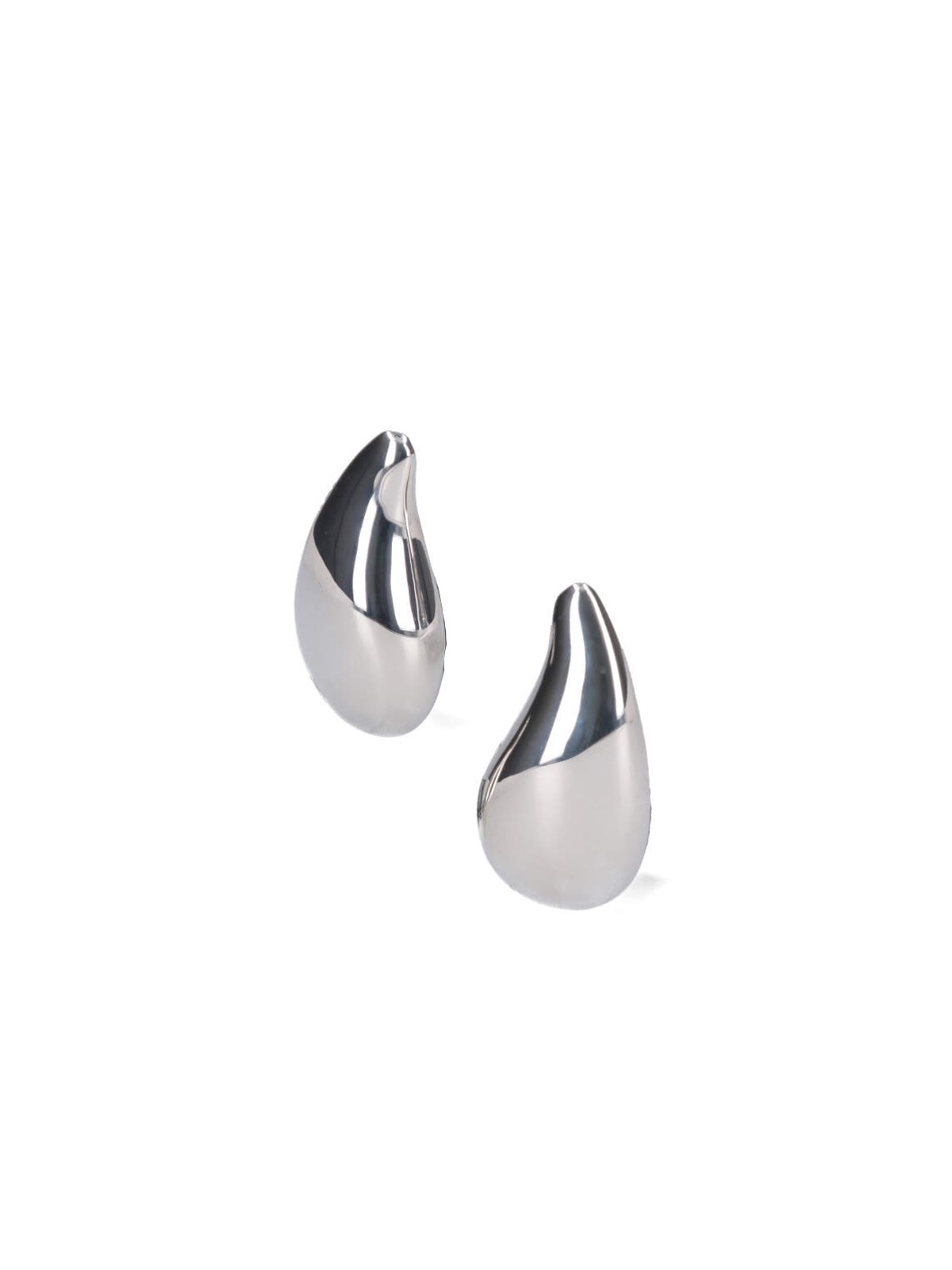 Shop Courrèges 'drop Metal' Earrings In Silver