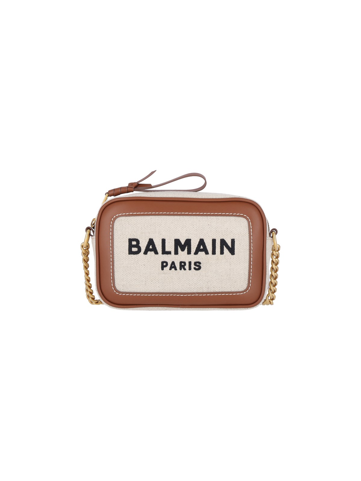 Shop Balmain 'b-army' Small Crossbody Bag In Brown