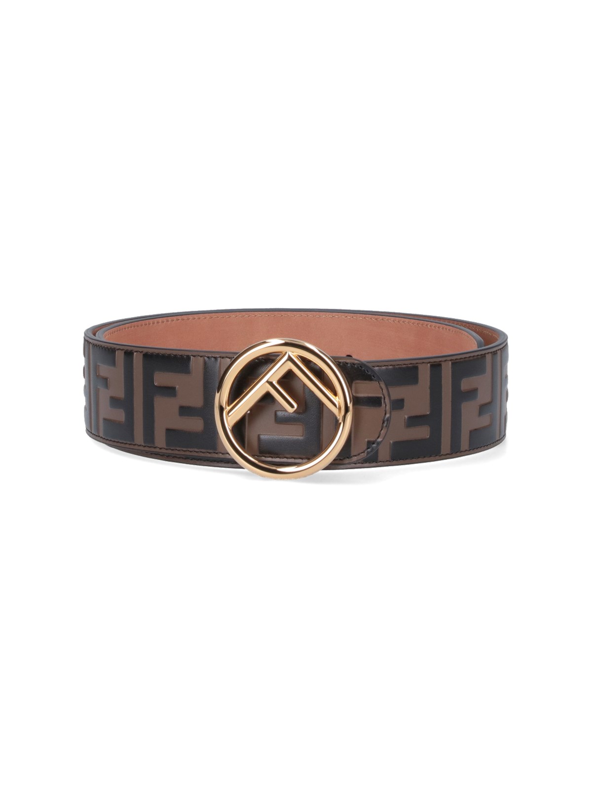 【関税＆送料込み】Fendi Ff Belt ラウンド FFベルト レザー ブラック | Fendi