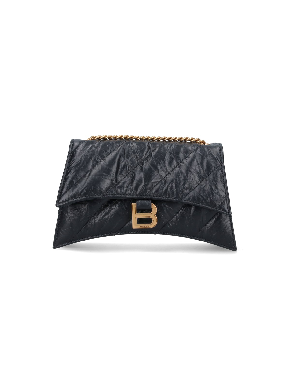 Shop Balenciaga Xs "crush" Crossbody Bag In Black  