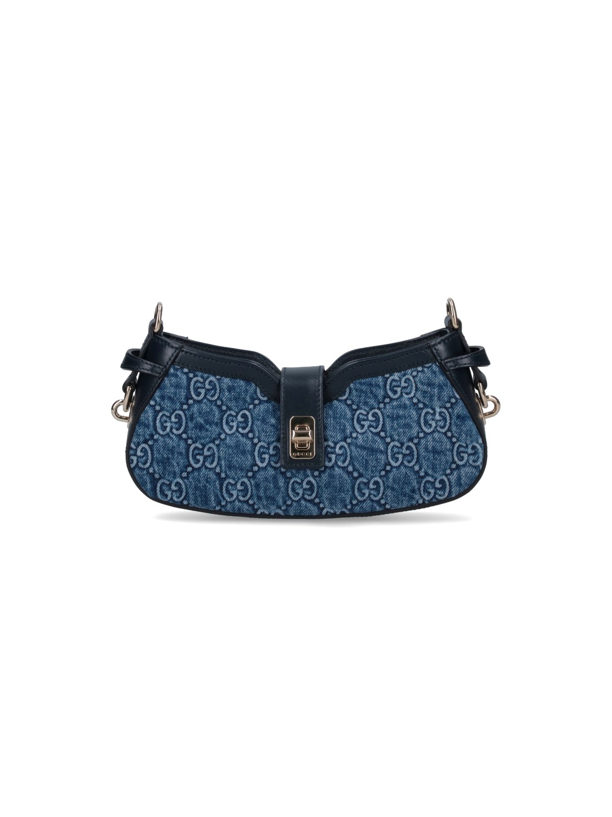 Shop Gucci 'moon Side' Mini Shoulder Bag In Blue