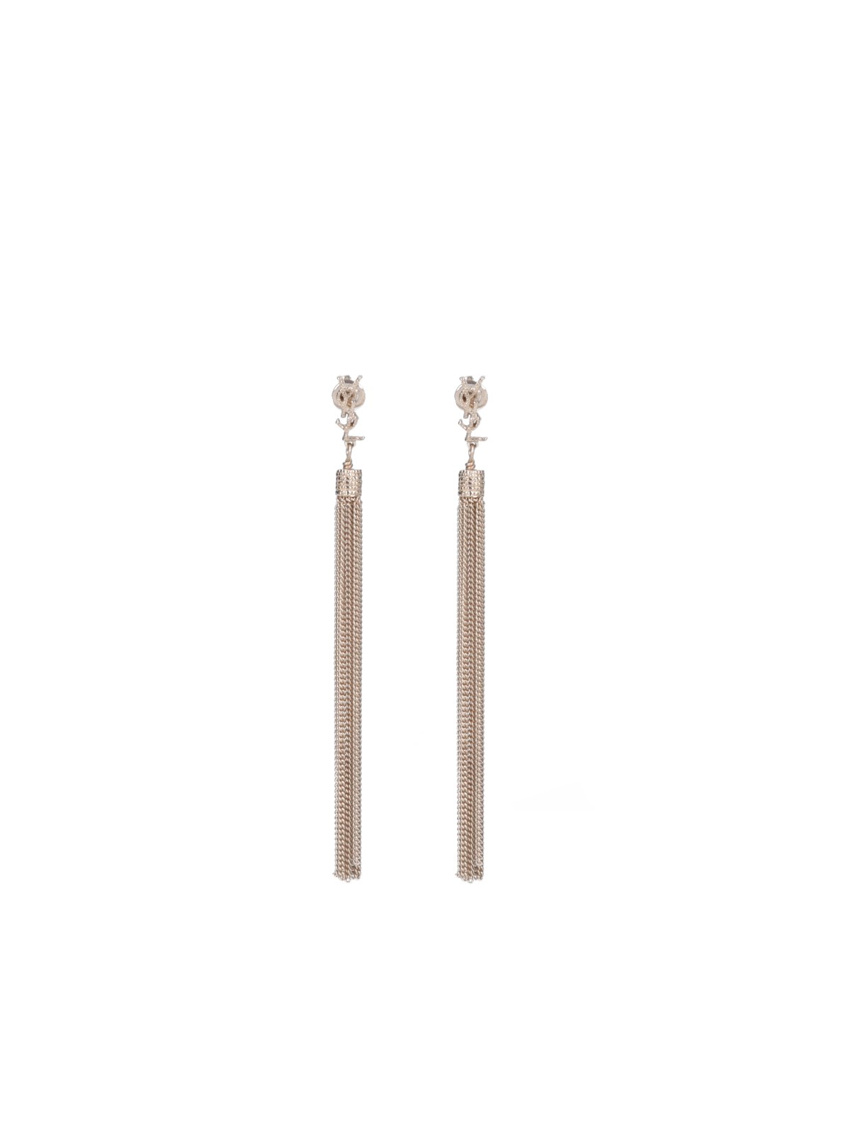 Shop Saint Laurent 'loulou' Earrings In Gold