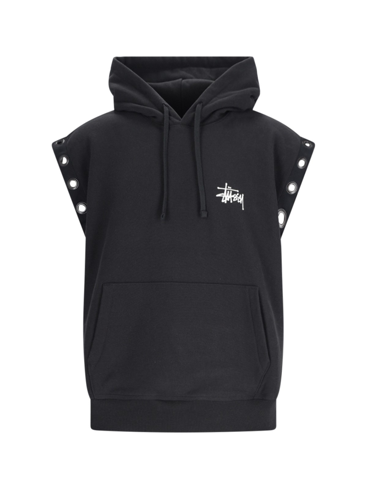 Shop Junya Watanabe X Stussy Sleeveless Logo Sweatshirt In Black  