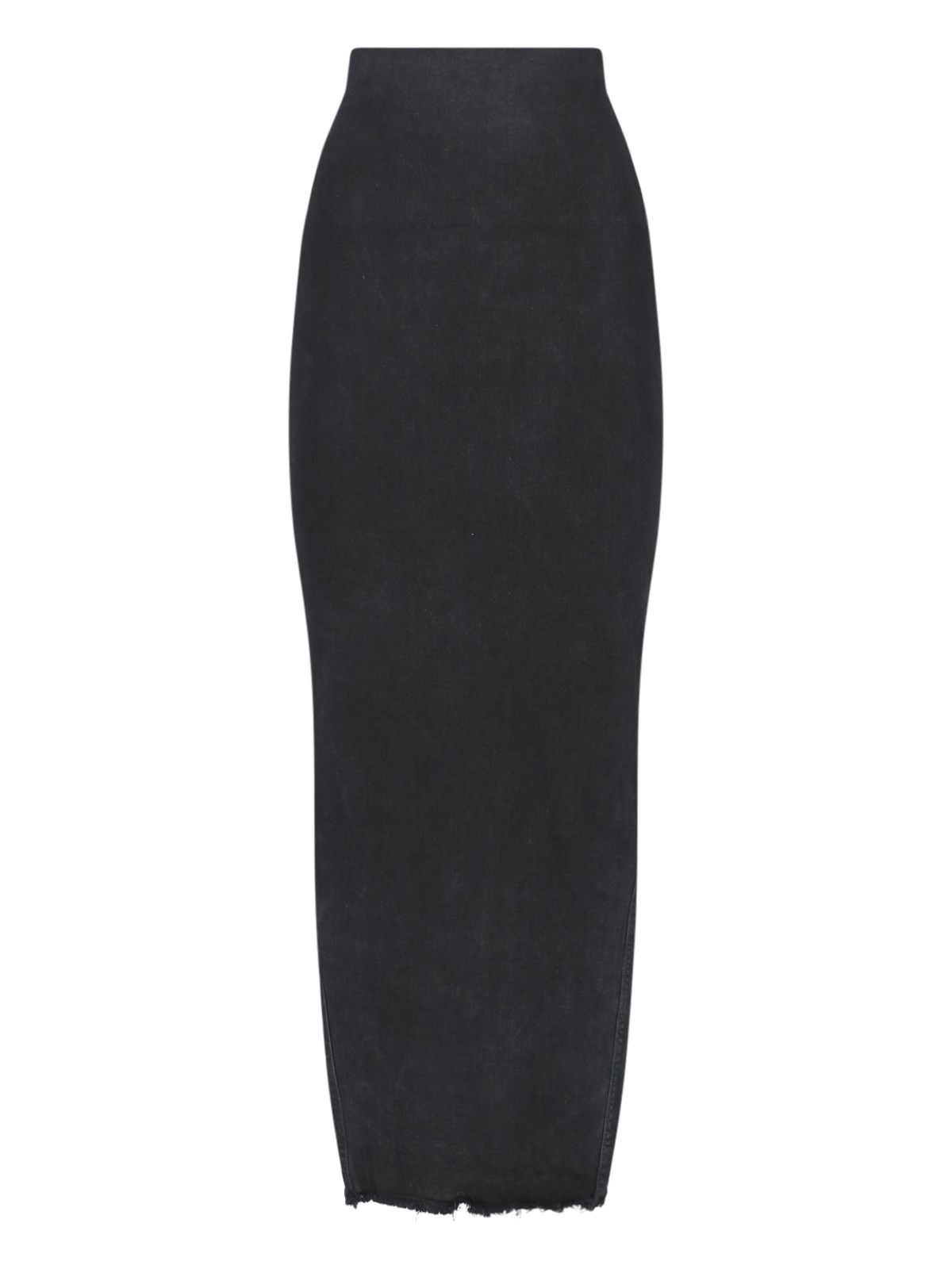 Shop Rick Owens Maxi Denim Skirt In Black  