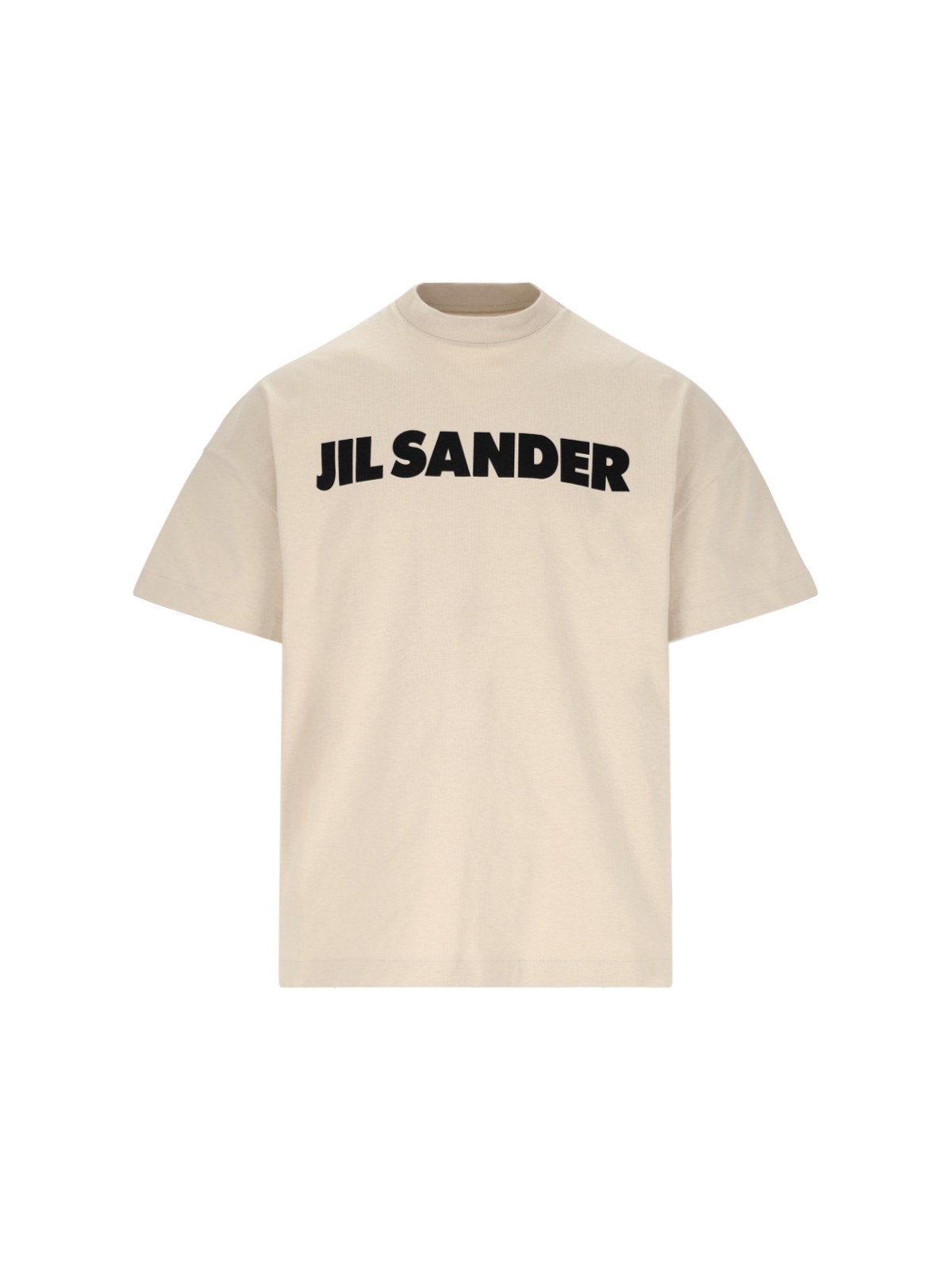 Jil Sander Logo T-shirt In Beige