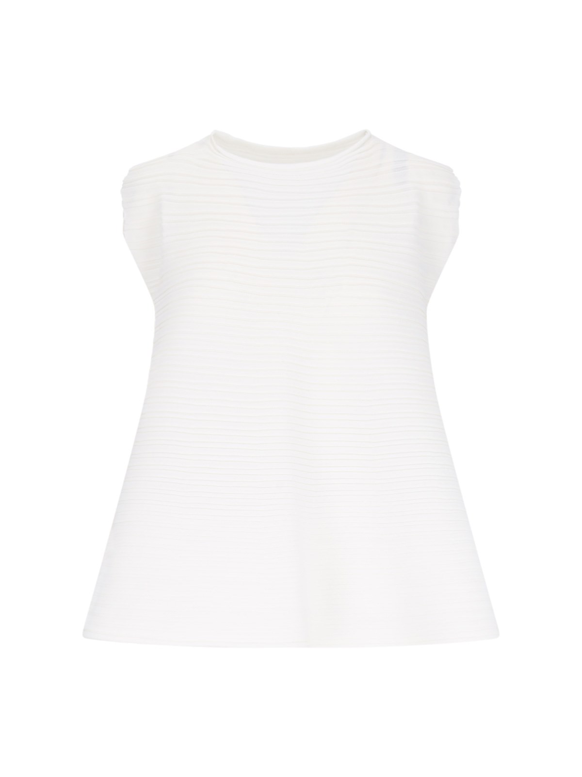 Shop Pleats Please 'bounce' Knit Top In White