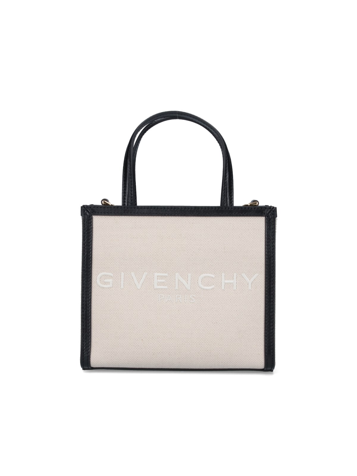 Shop Givenchy Mini Tote Bag "g" In Beige