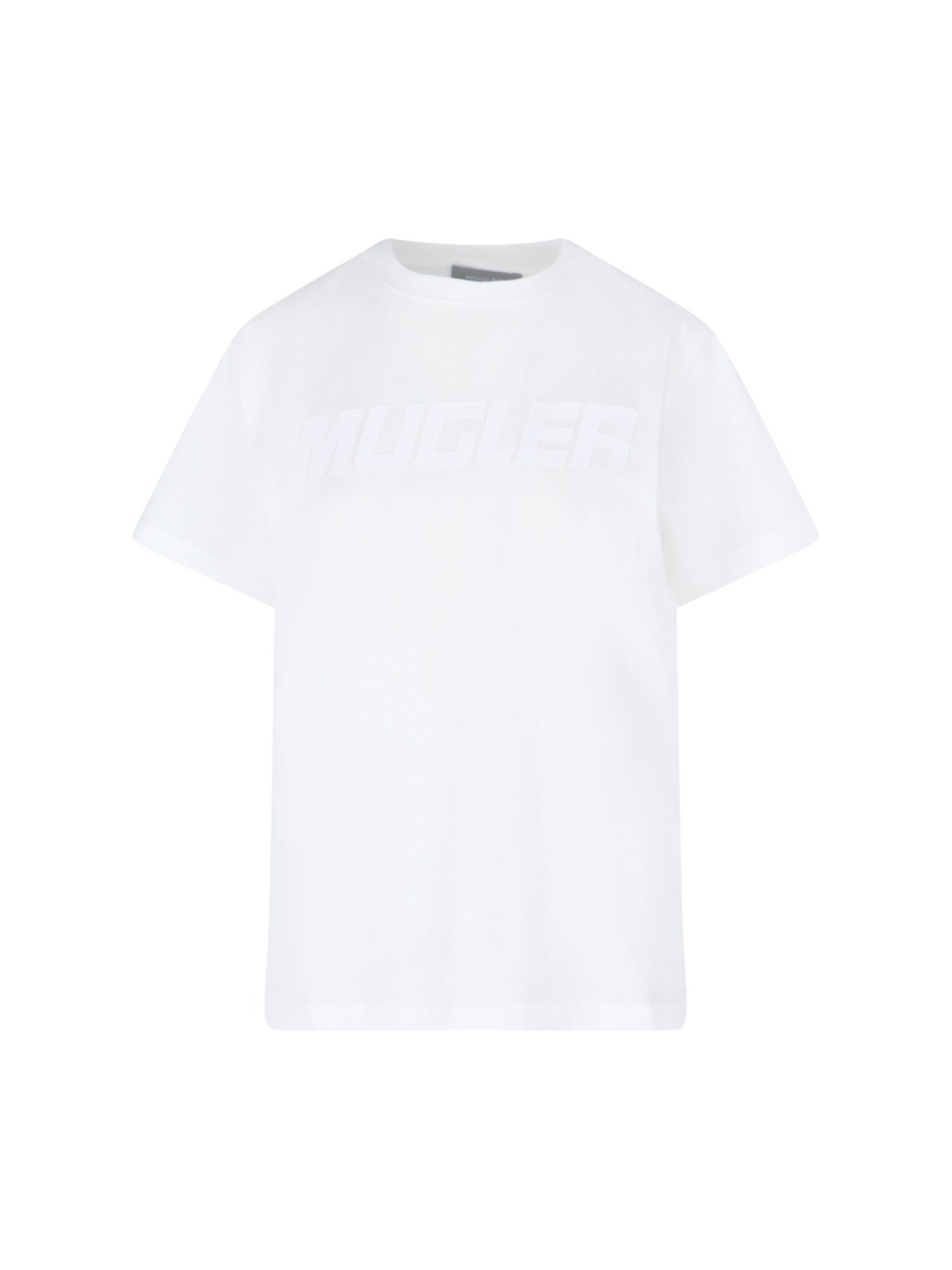 Shop Mugler Logo T-shirt In White