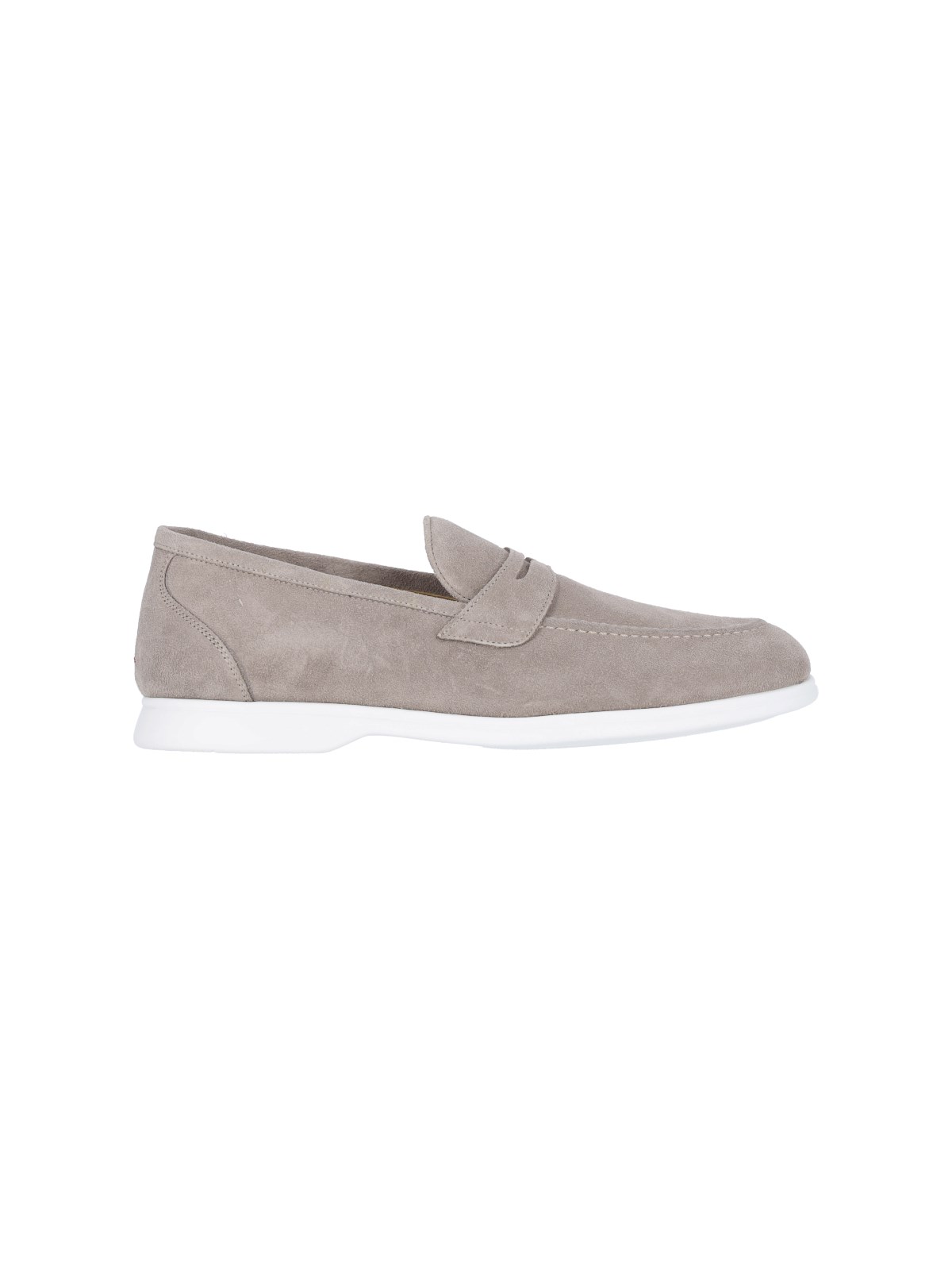 Kiton Suede Loafers In Taupe