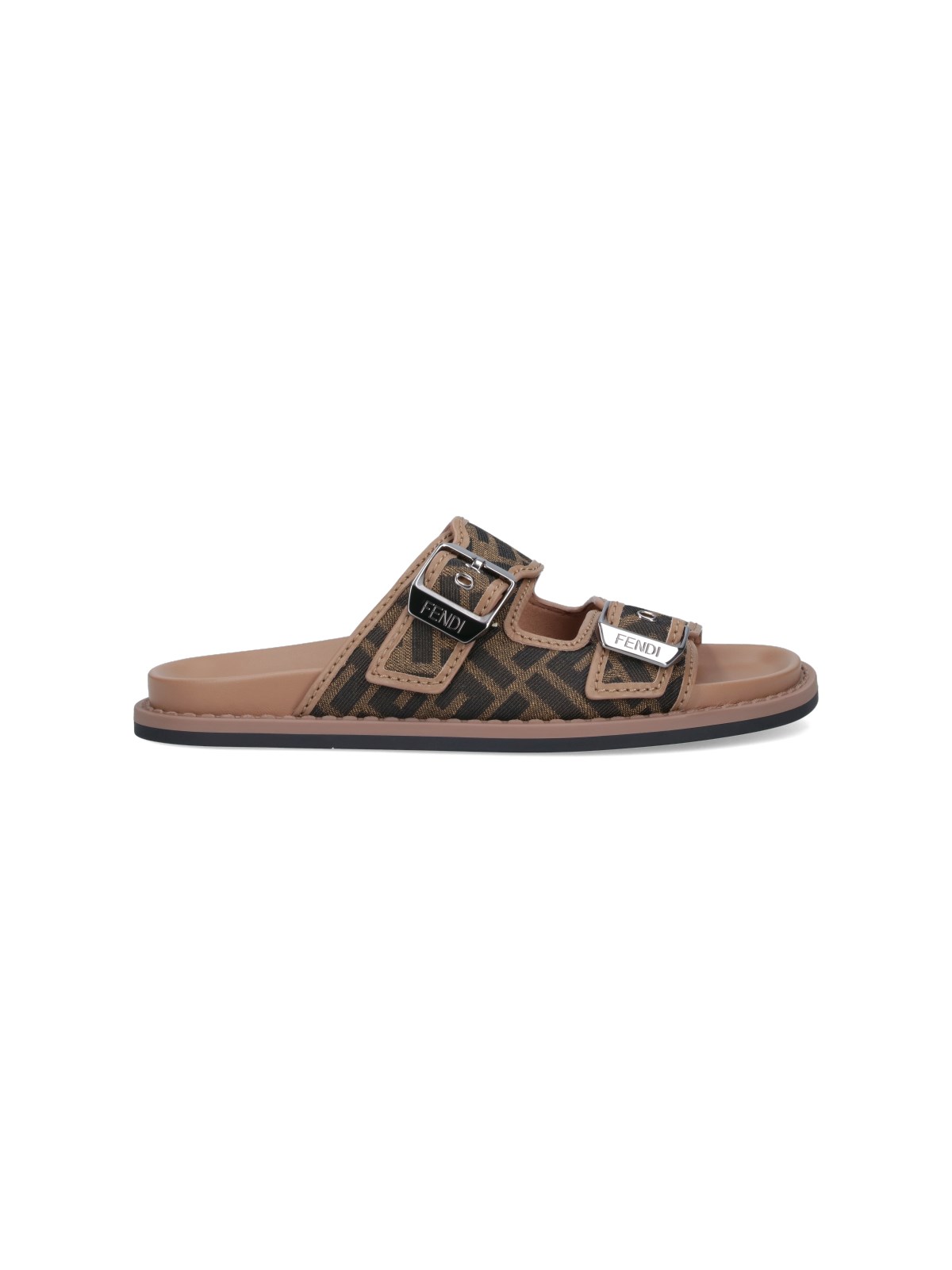 Shop Fendi 'feel' Sandals In Brown