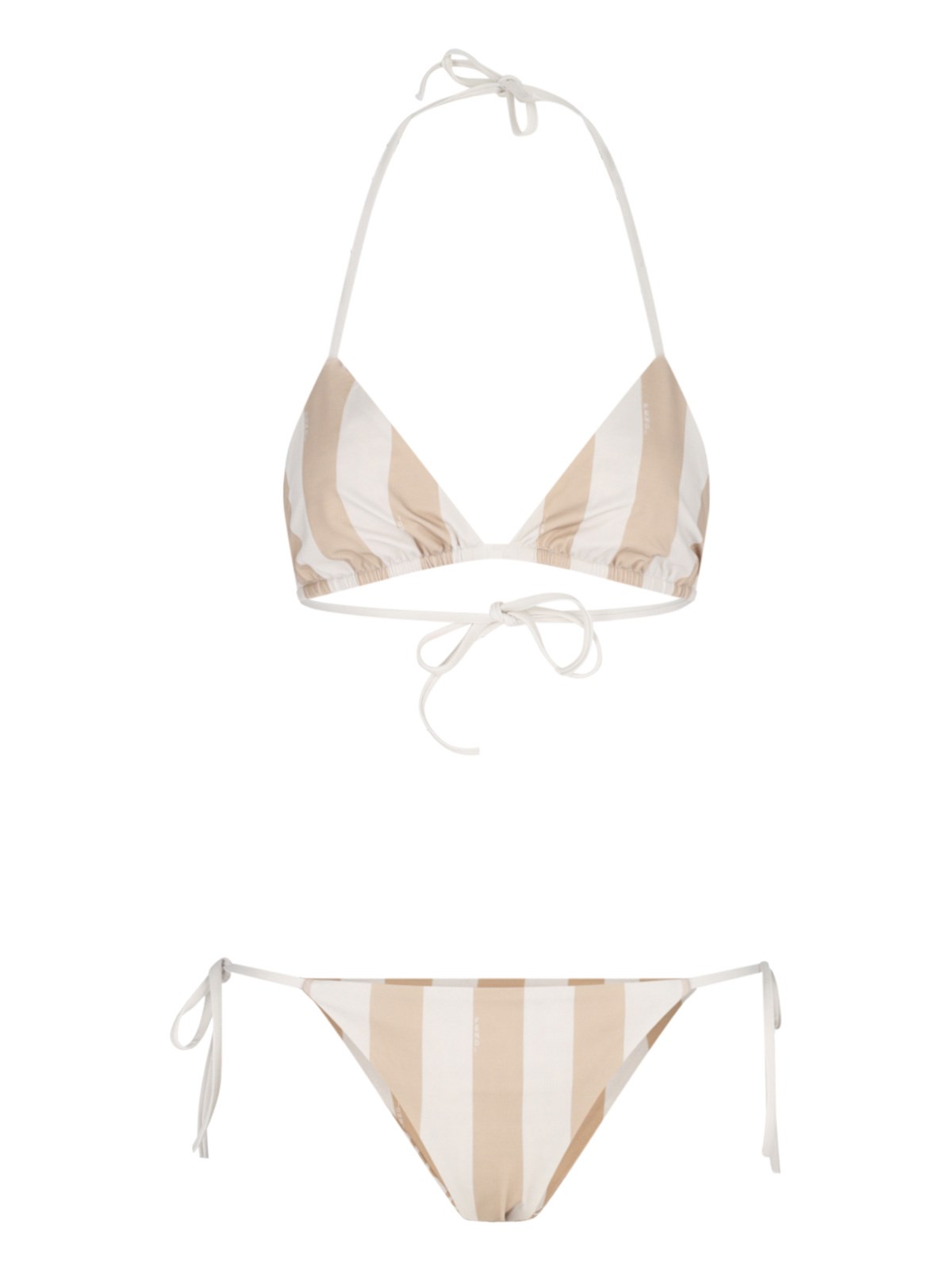 Shop Fendi Reversible Bikini In Beige