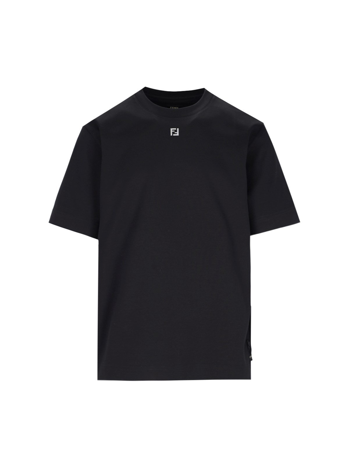 Shop Fendi Logo T-shirt In Black  