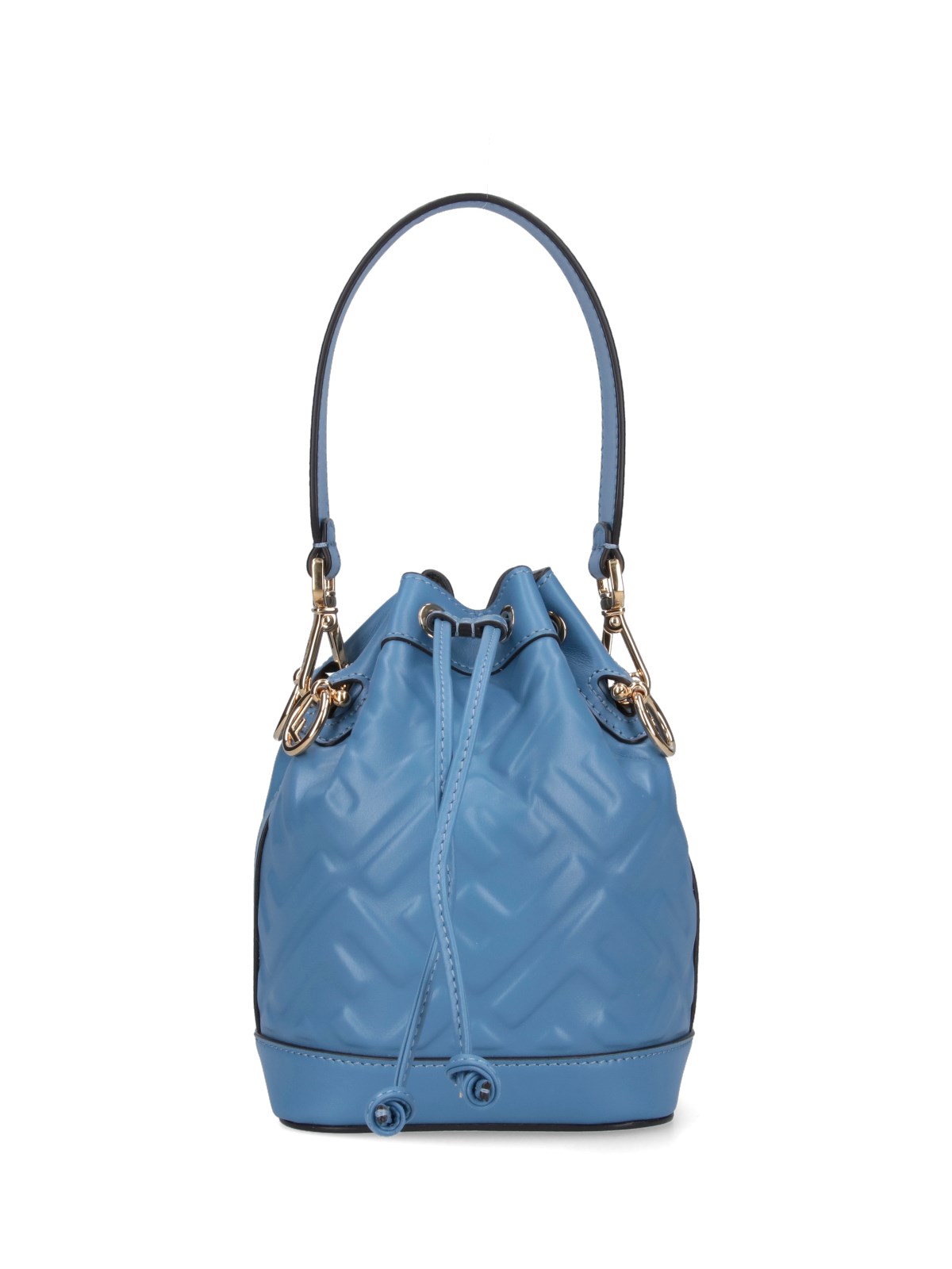 Shop Fendi "mon Tresor" Mini Bucket Bag In Light Blue