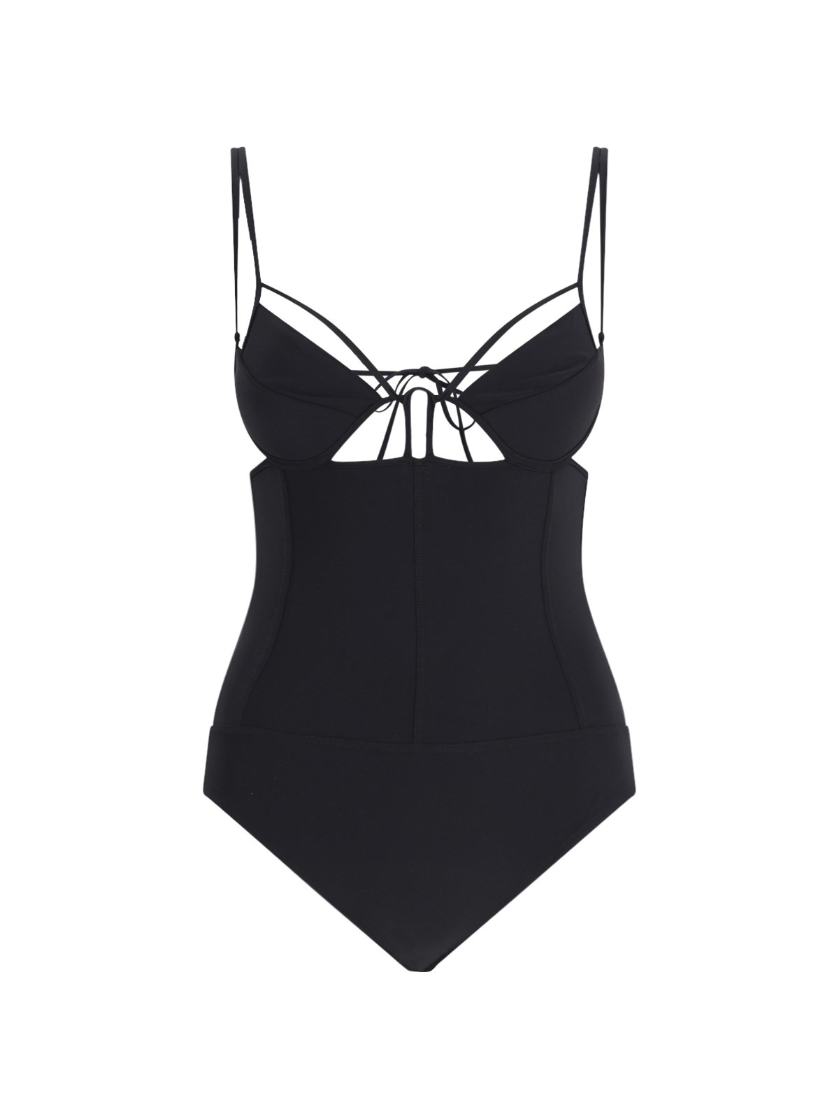 Shop Nensi Dojaka Cut-out One-piece Swimsuit In Black  