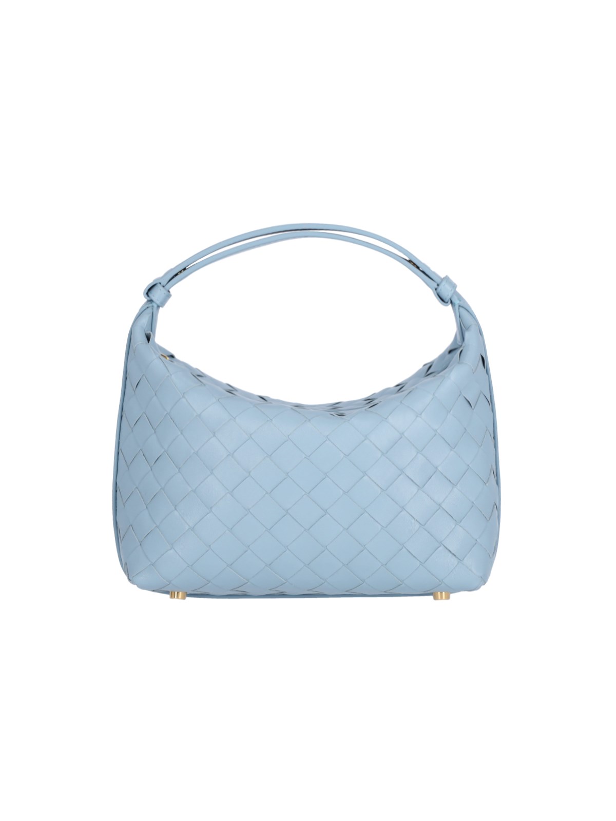 Shop Bottega Veneta 'wallace' Mini Shoulder Bag In Light Blue