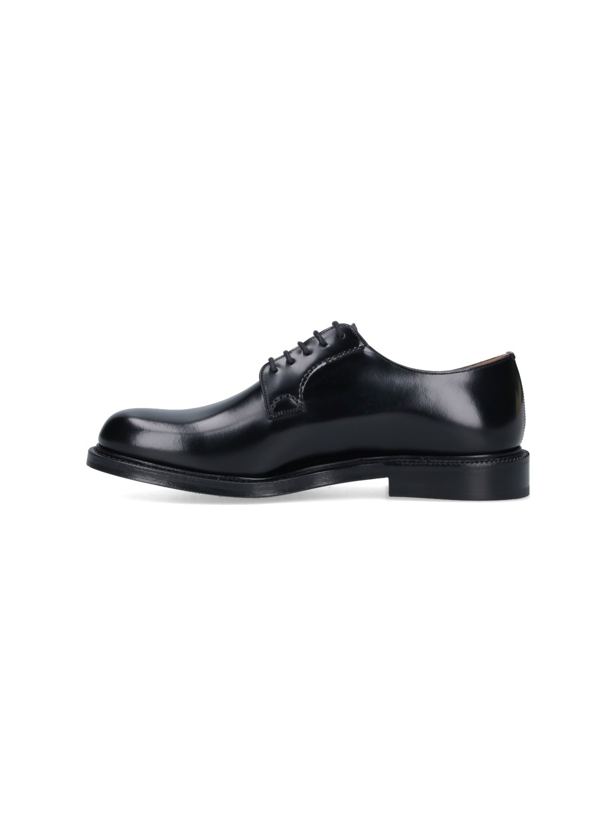 靴 church's shannon 38 1/2 Black Shannon' Black Leather Derby UK 8