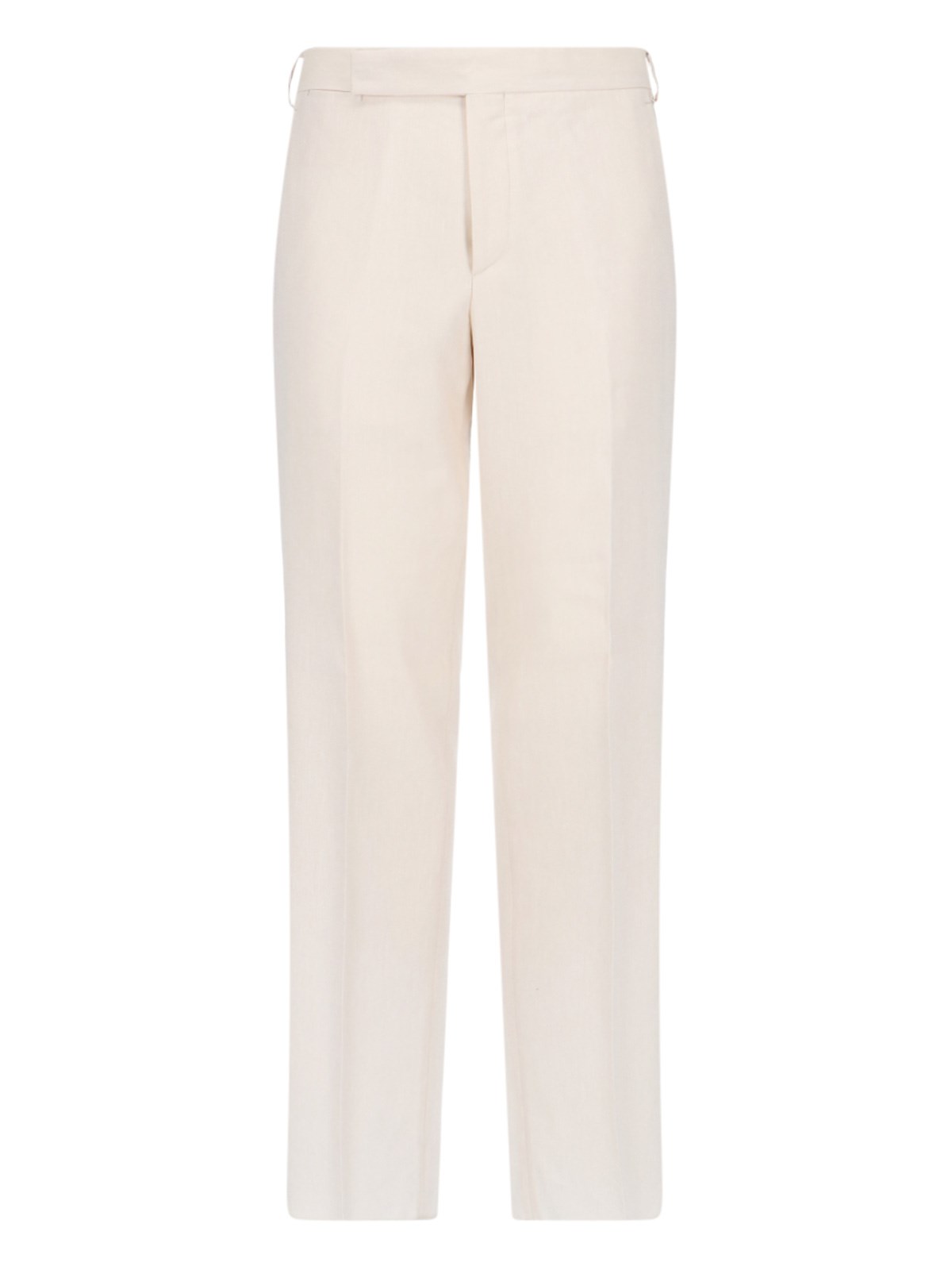 Shop Lardini Tailored Trousers In Cream