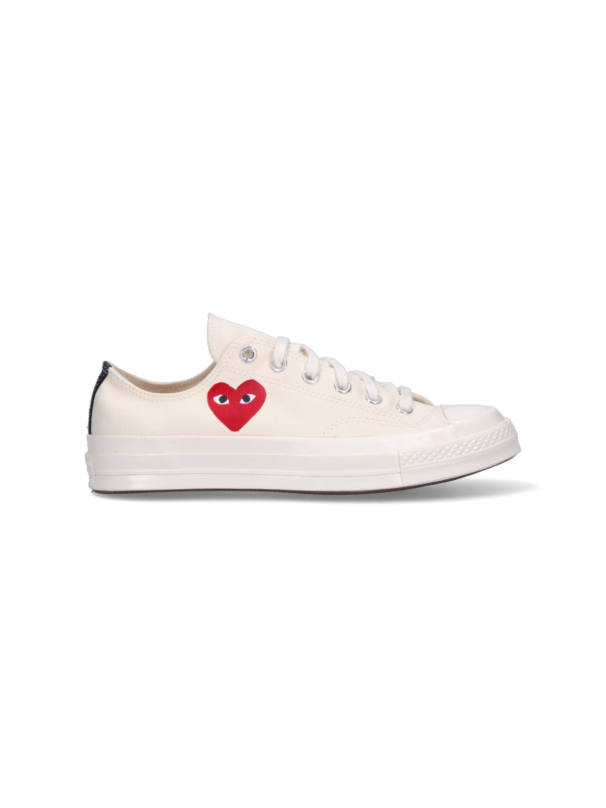 Shop Comme Des Garçons Play "converse Chuck 70" Low Sneakers In Cream