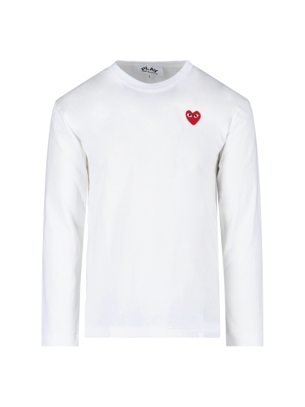 Comme Des Garçons Play Logo T-shirt In White