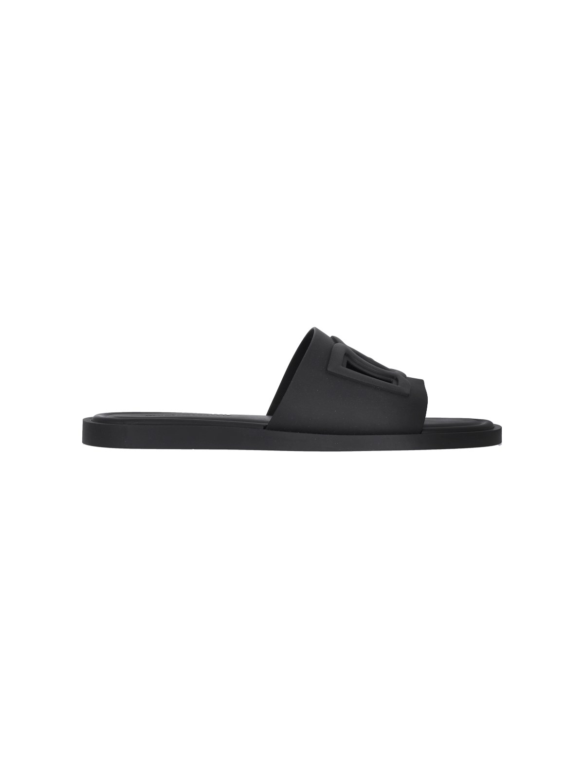 Shop Dolce & Gabbana 'slide Beachwear' Sandals In Black  