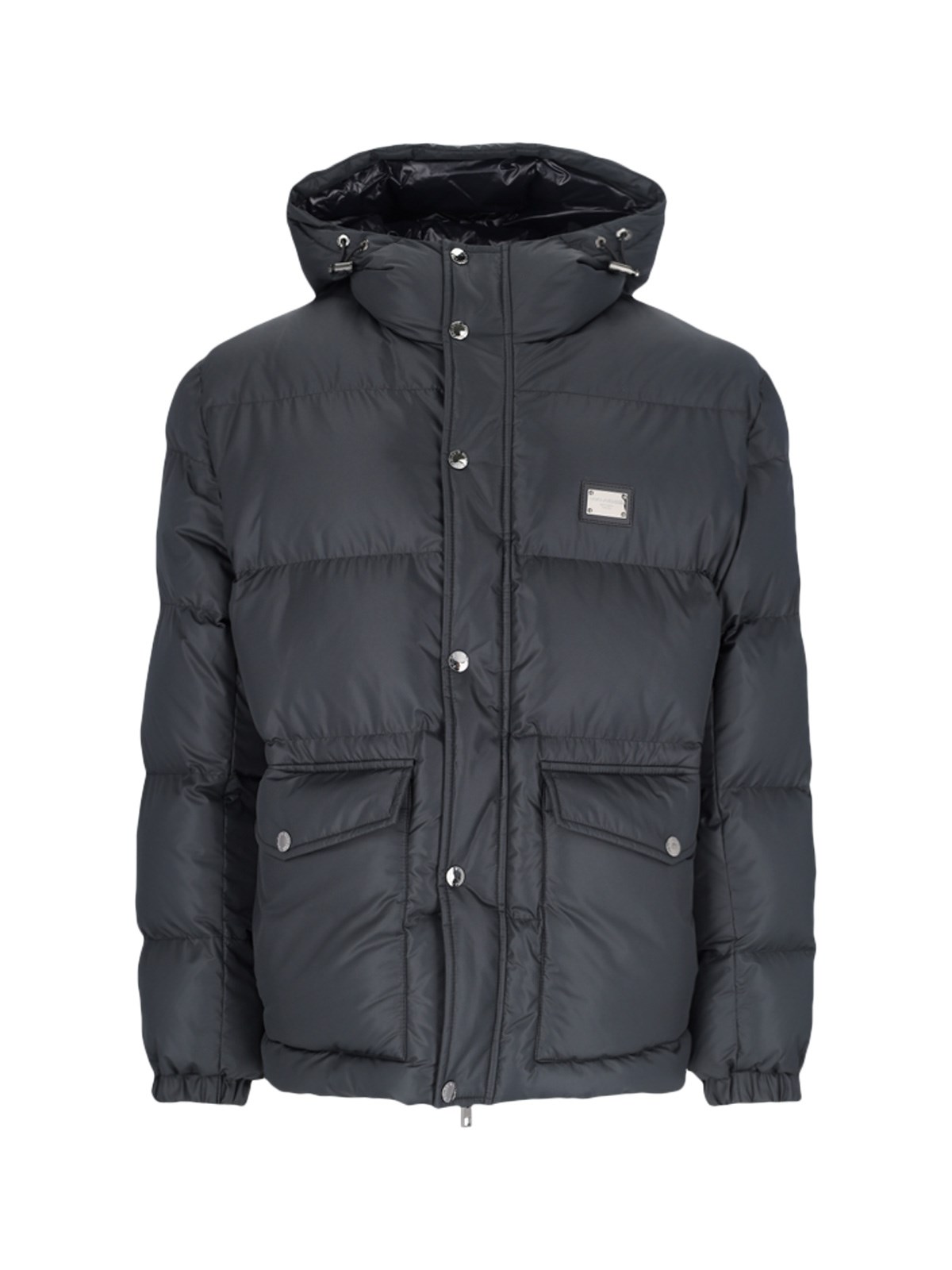 Shop Dolce & Gabbana Logo Down Jacket In Black  