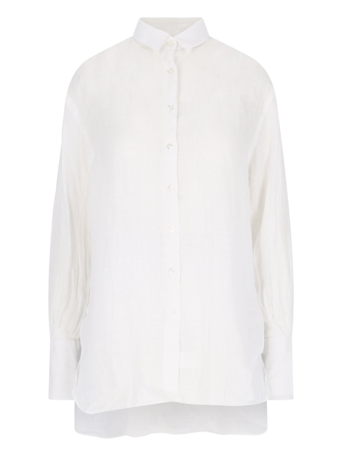 Shop Finamore 1925 Linen Shirt In White