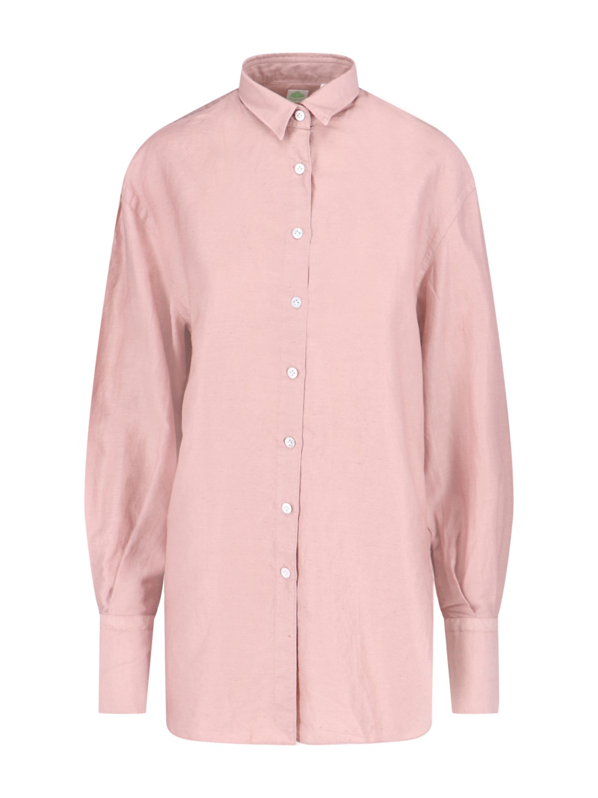 Shop Finamore 1925 Linen Blend Shirt In Pink