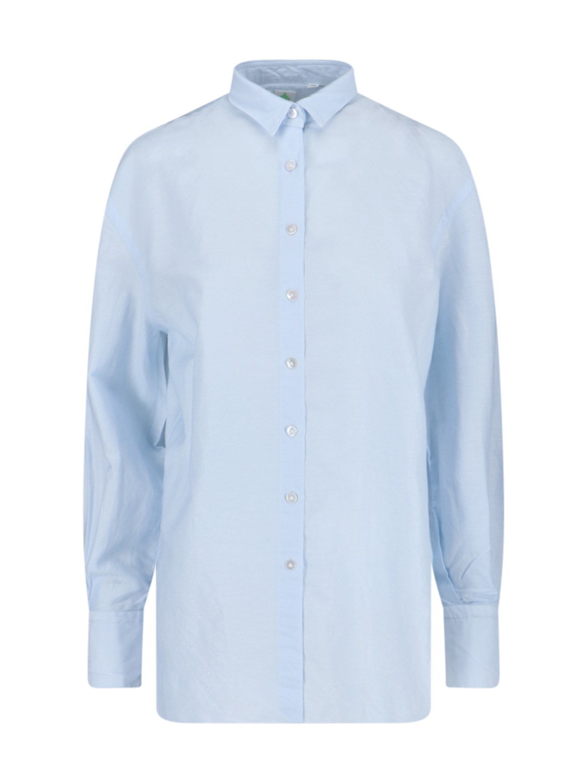 Shop Finamore 1925 Linen Blend Shirt In Light Blue
