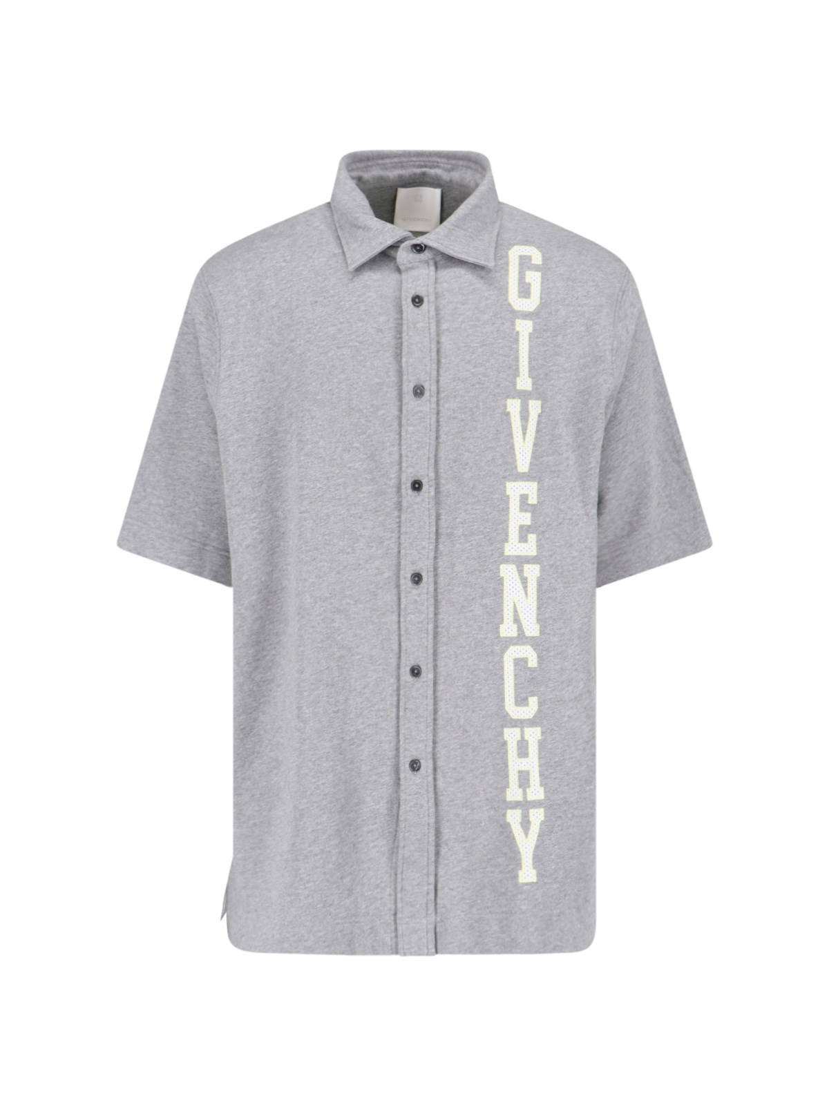 Shop Givenchy 'collège' Logo Shirt In Gray