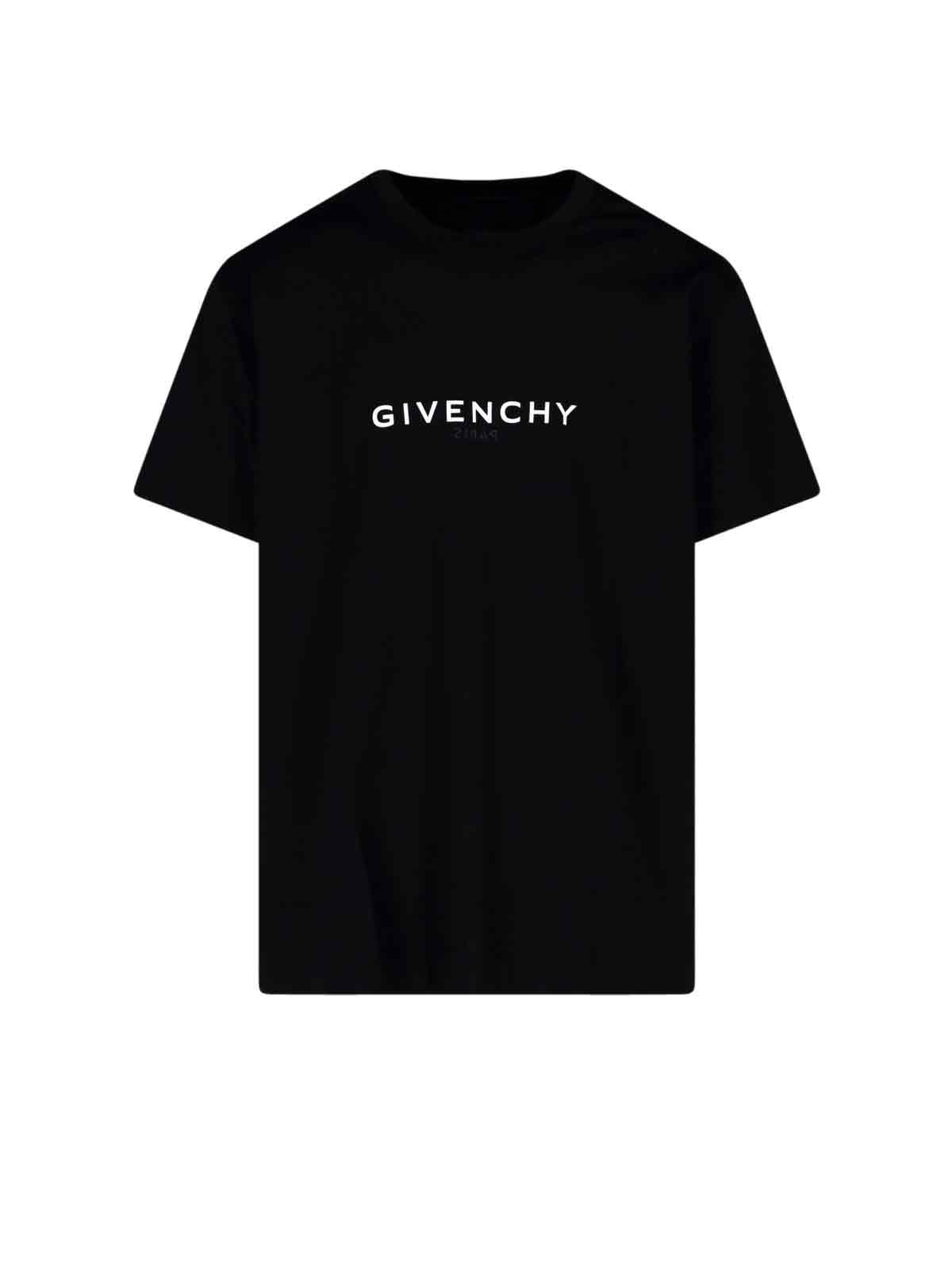 Shop Givenchy "reverse" Logo T-shirt In Black  