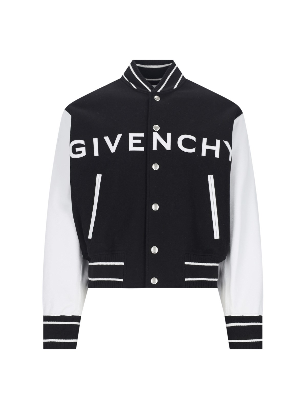 Shop Givenchy Logo Bomber Jacket In Black  