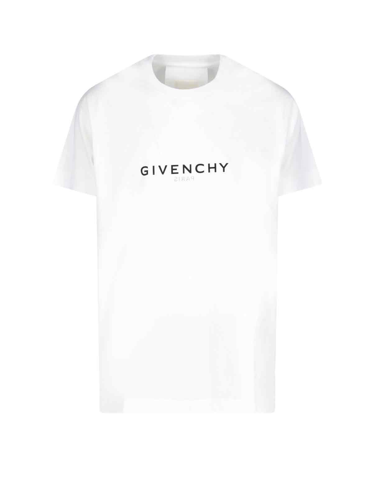 Shop Givenchy "reverse" Logo T-shirt In White