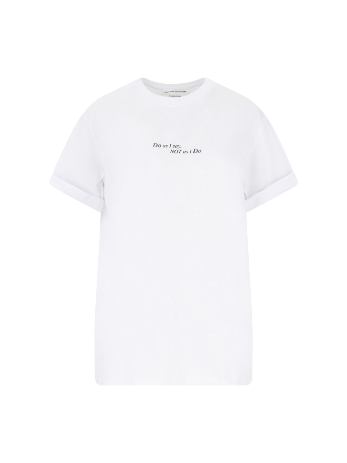 Shop Victoria Beckham 'do As I Say, Not As I Do' T-shirt In White