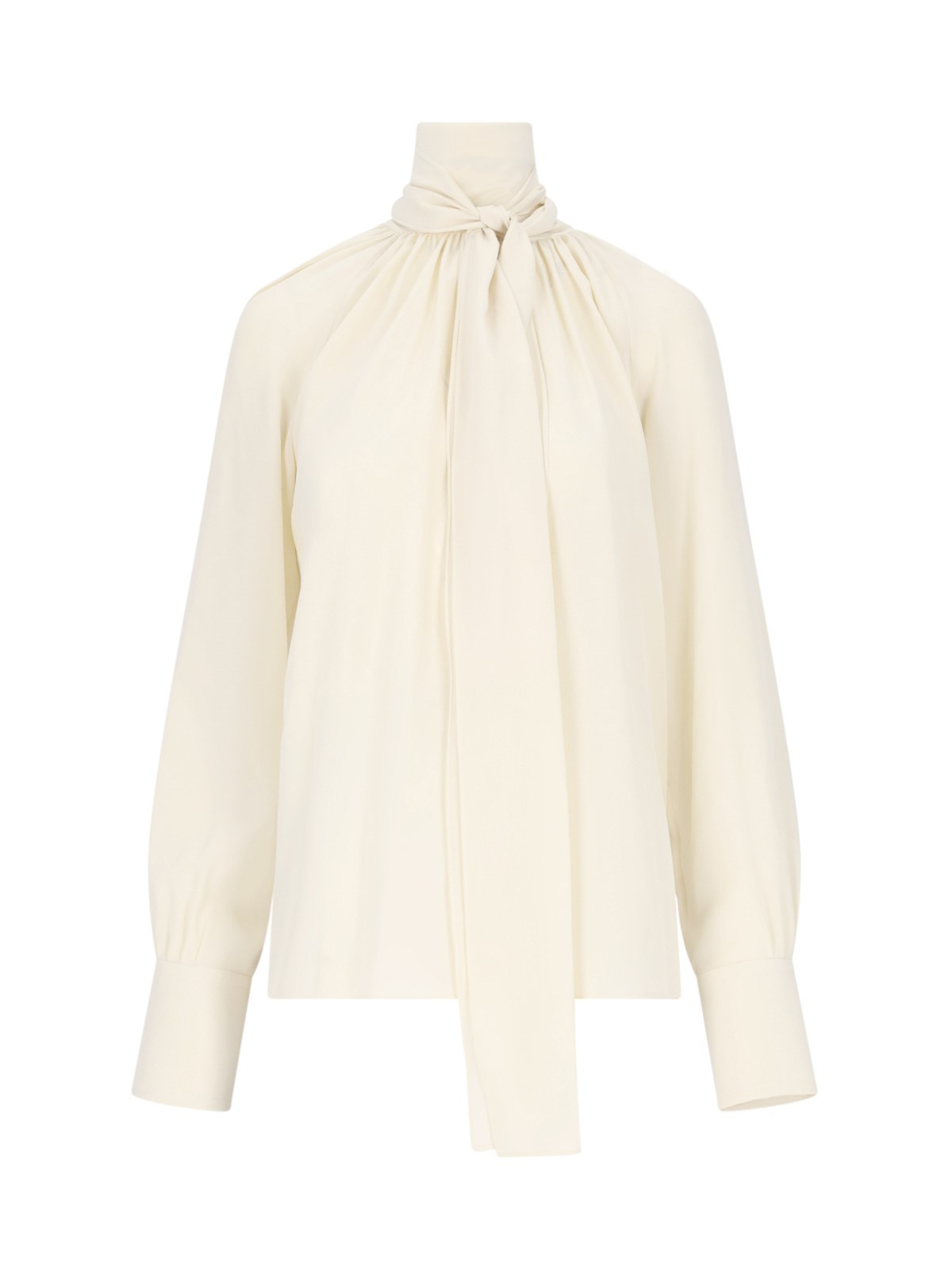 Shop Givenchy Shirt With Ruffles In Cream